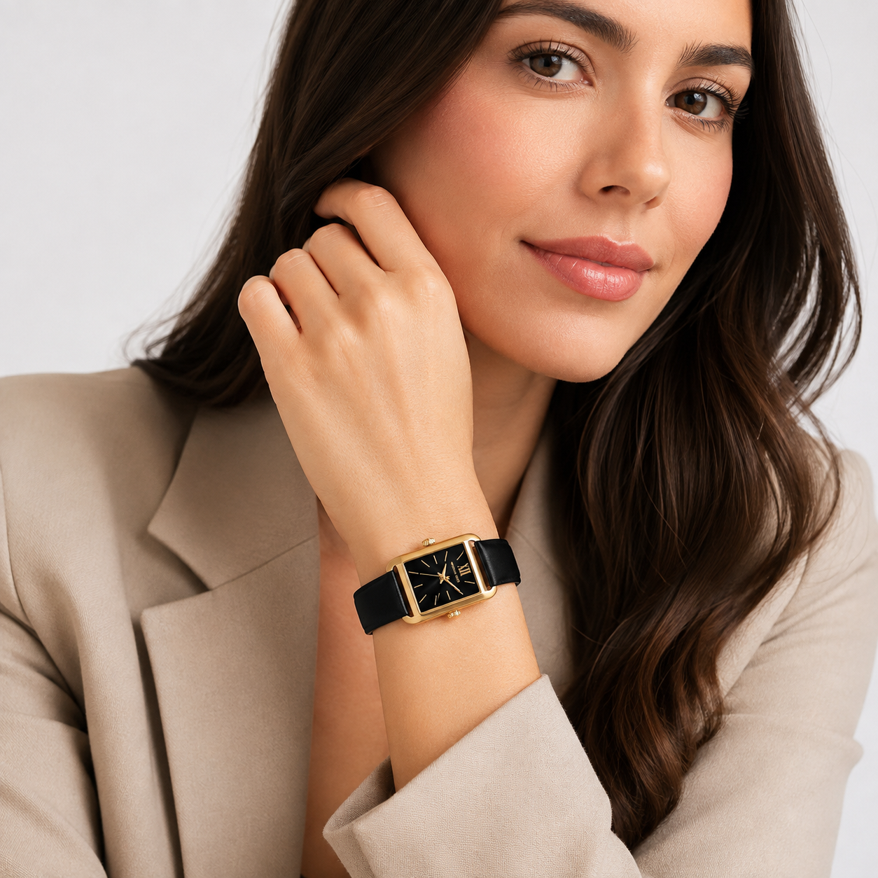 Michael Kors Monroe Leather Strap Watch