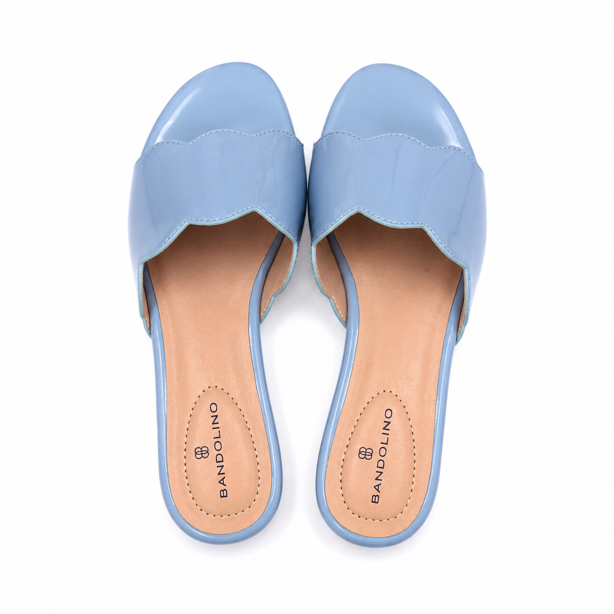 Bandolino Women's Kayla Scalloped Edge Demi Wedge Sandals