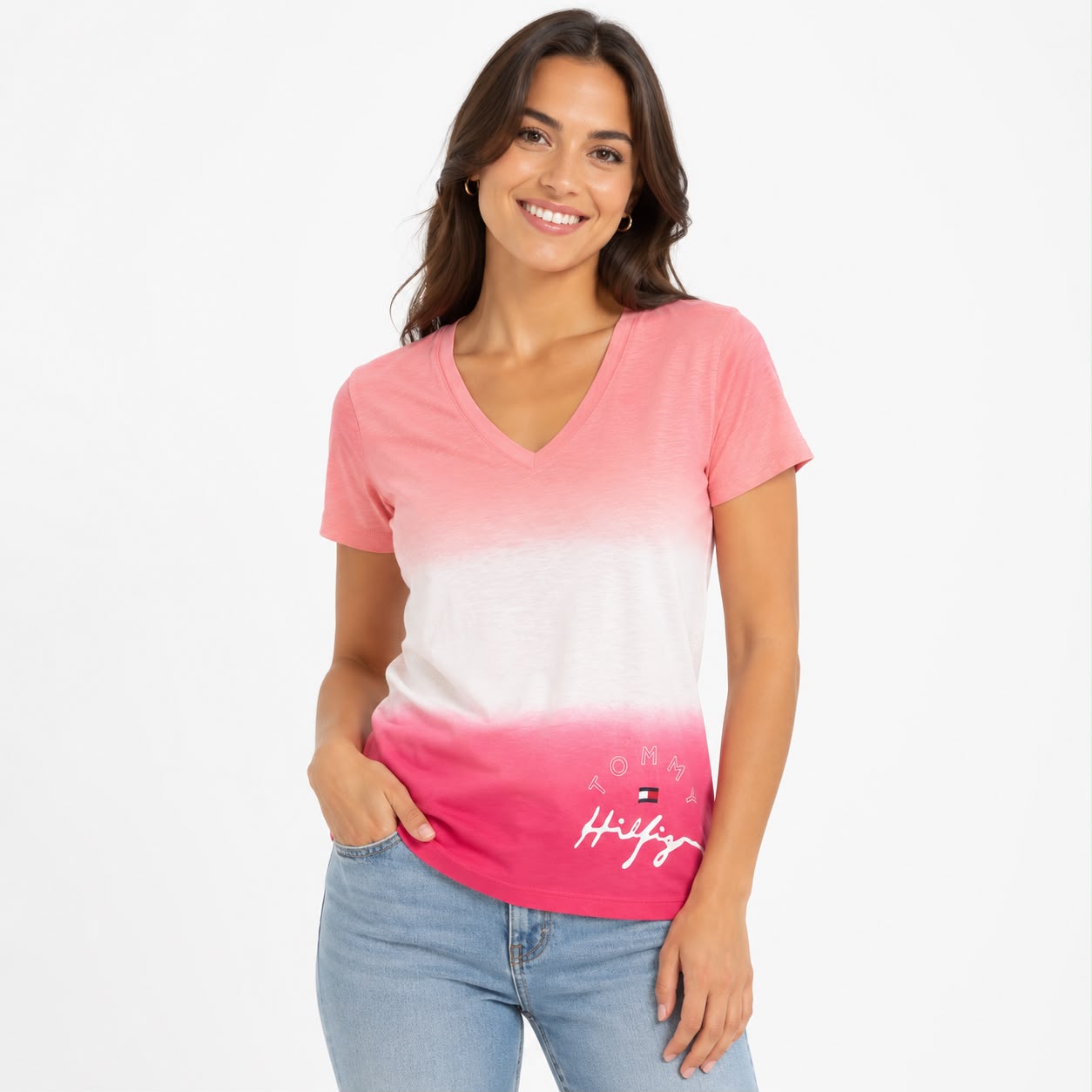 Tommy Hilfiger Tie-Dye Ombré Logo T-Shirt
