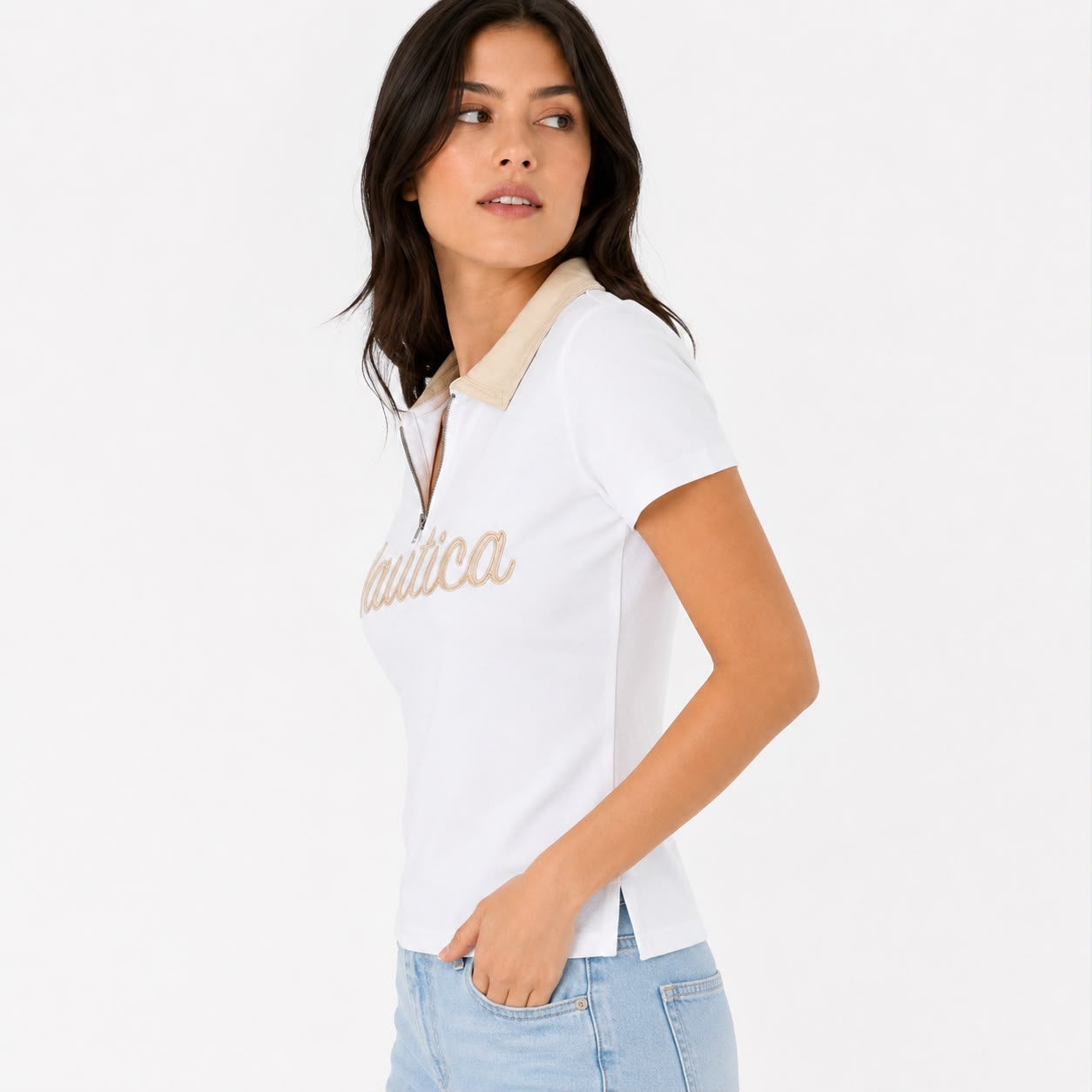 Nautica Zip-Up Polo