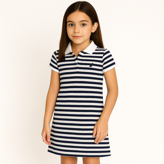 Nautica little girls' striped polo sleeveless dress (4-6x)