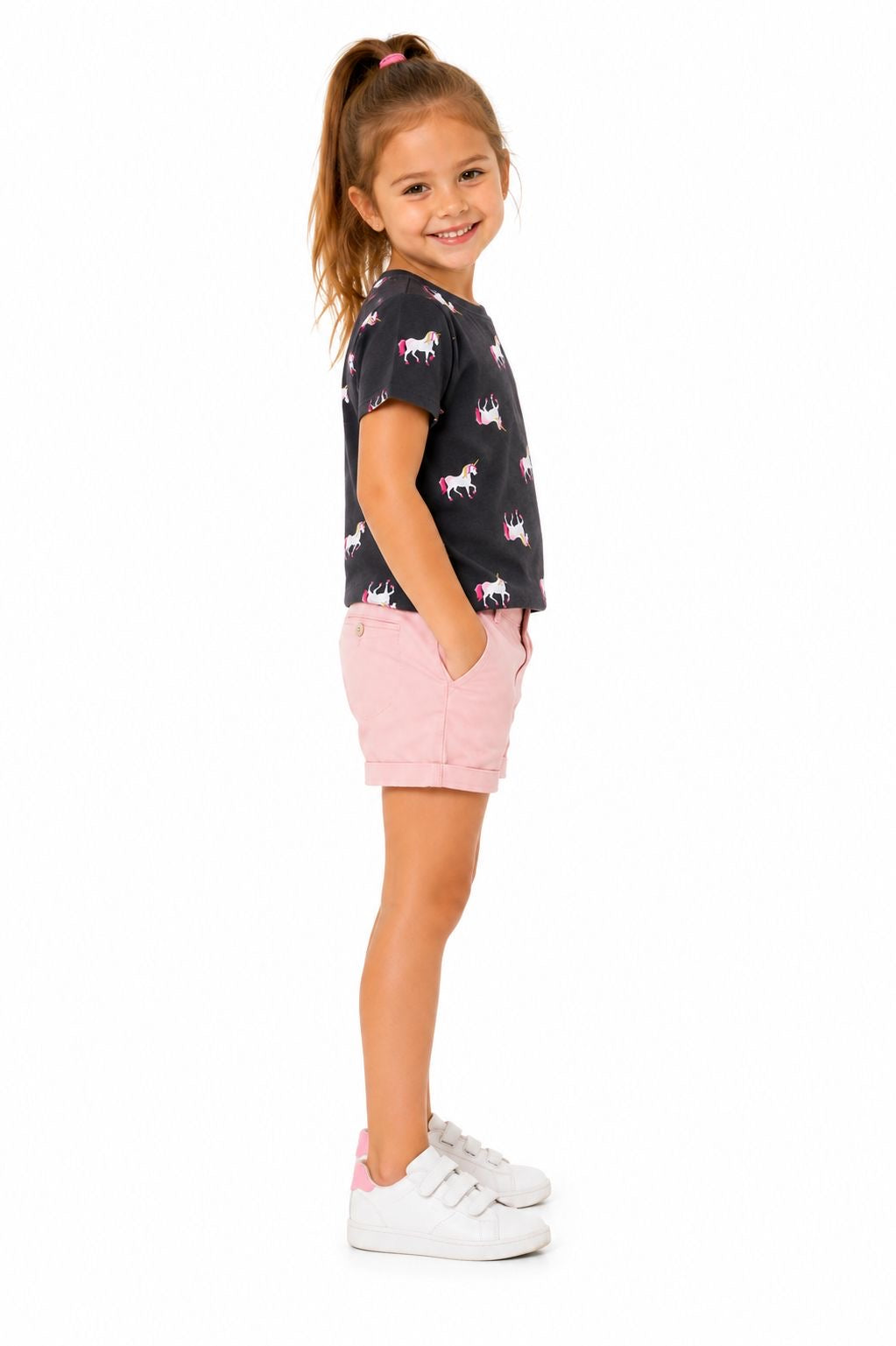 OLD NAVY-Gray short-sleeved t-shirt for girls