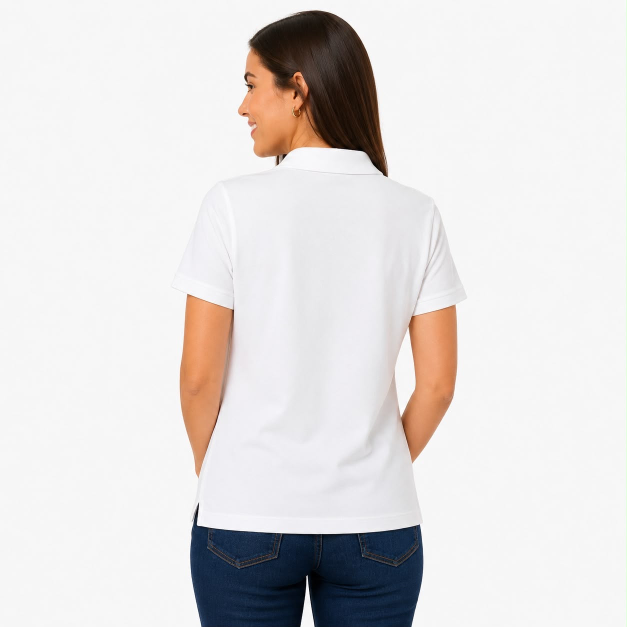 Tommy Hilfiger Women's Cotton Zip-Front Short-Sleeve Polo Shirt