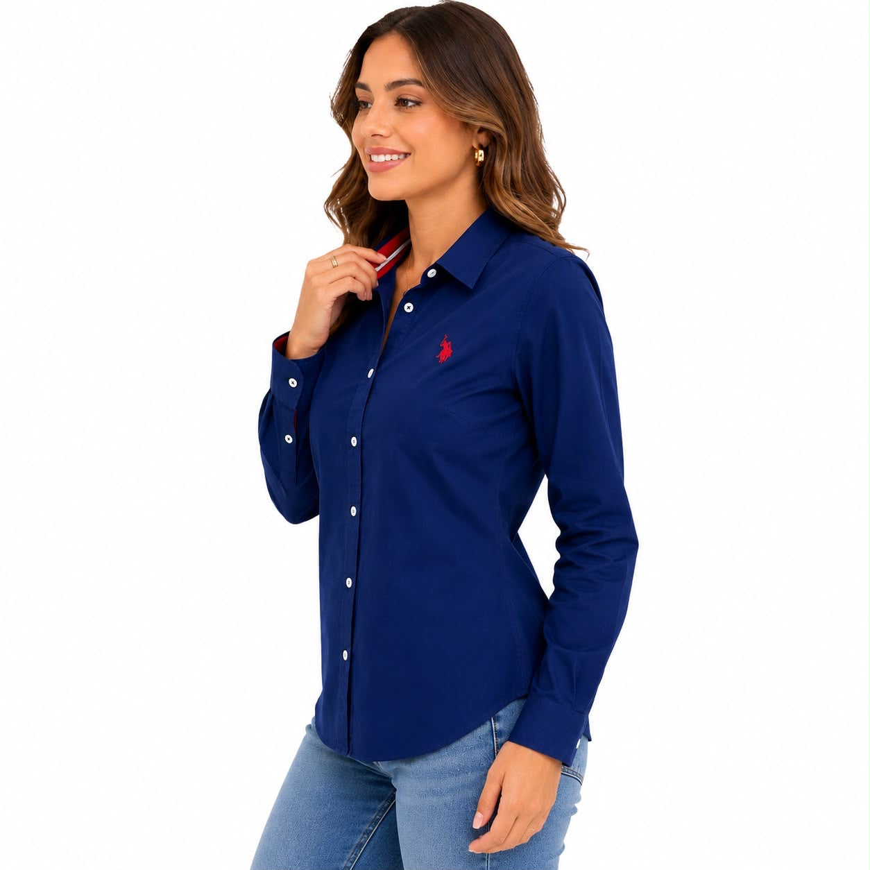 U.S Polo Assn Solid Stretch Poplin Shirt
