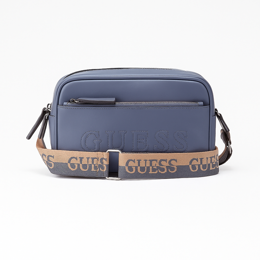 Guess Slate Gray Faux Leather Camera Crossbody