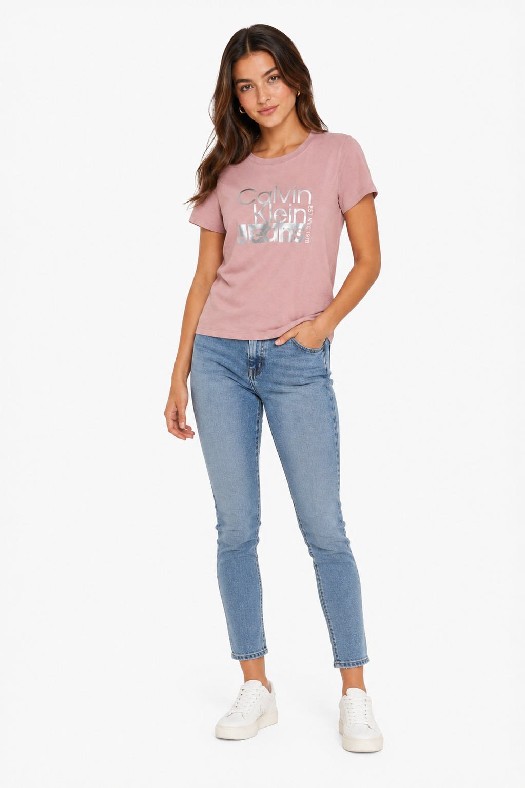 CALVIN KLEIN-Cotton Logo T-Shirt
