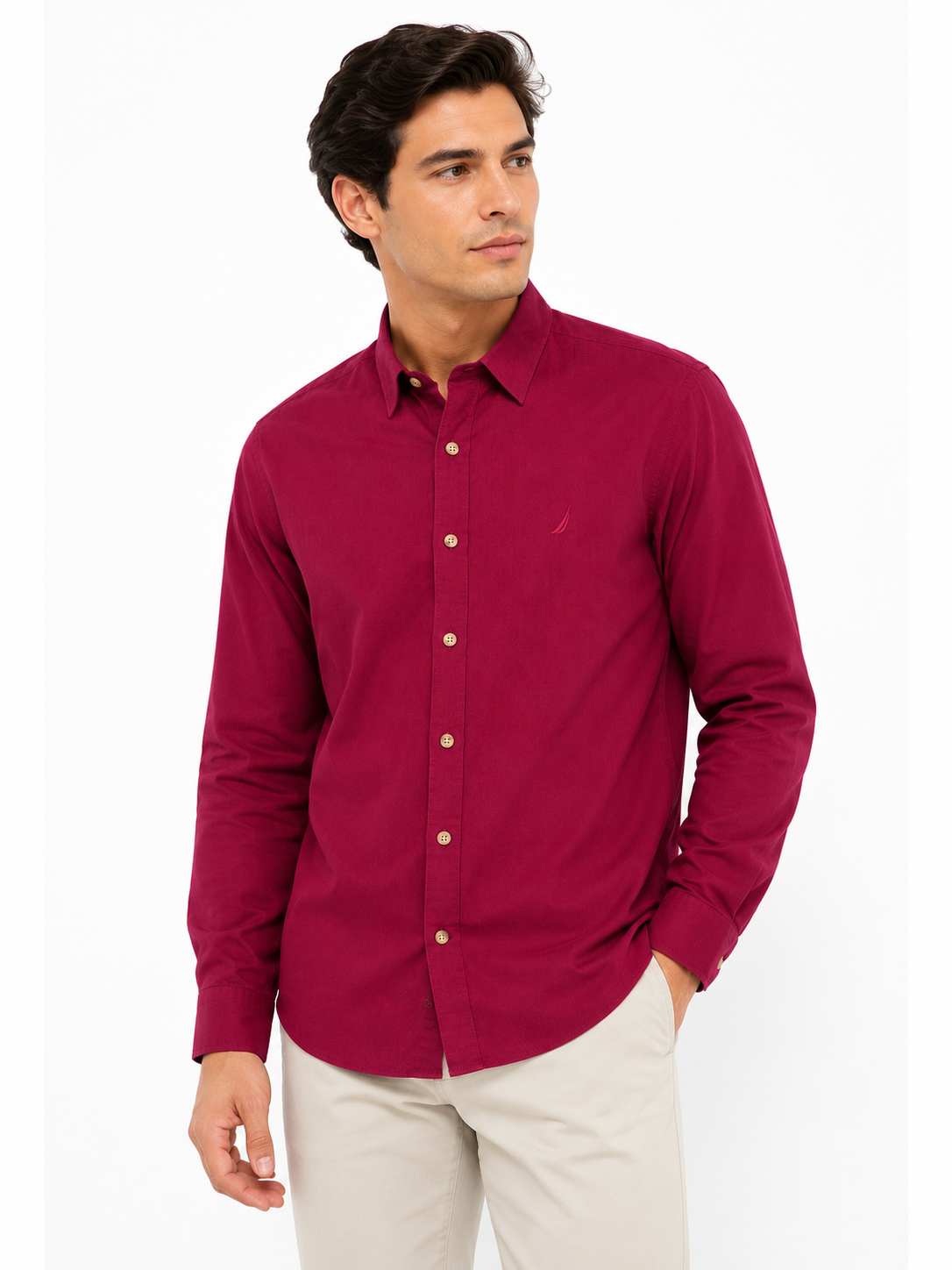 NAUTICA-Linen Deck Shirt