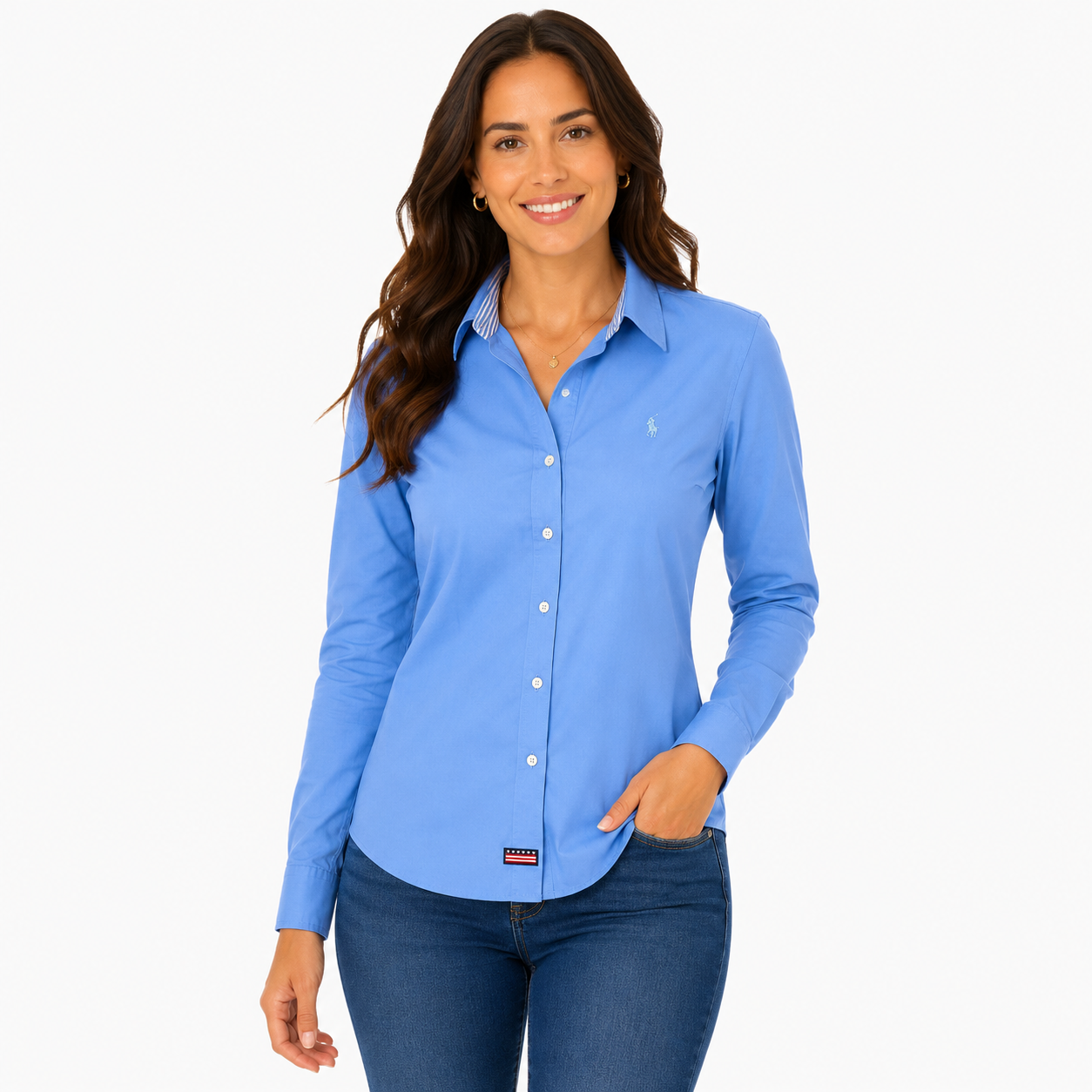 U.S Polo Assn Solid Stretch Poplin Shirt