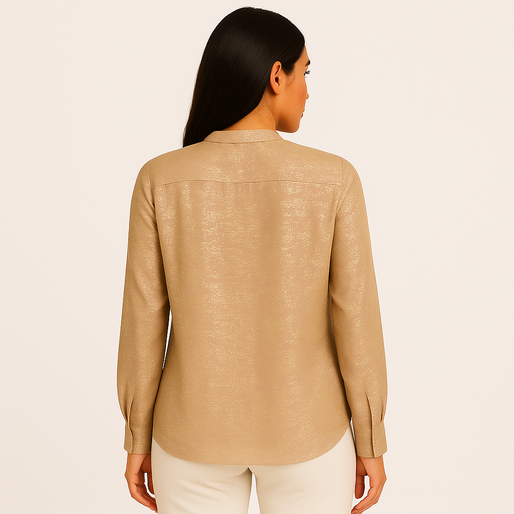 Rachel Zoe Gold Metallic Women’s Blouse