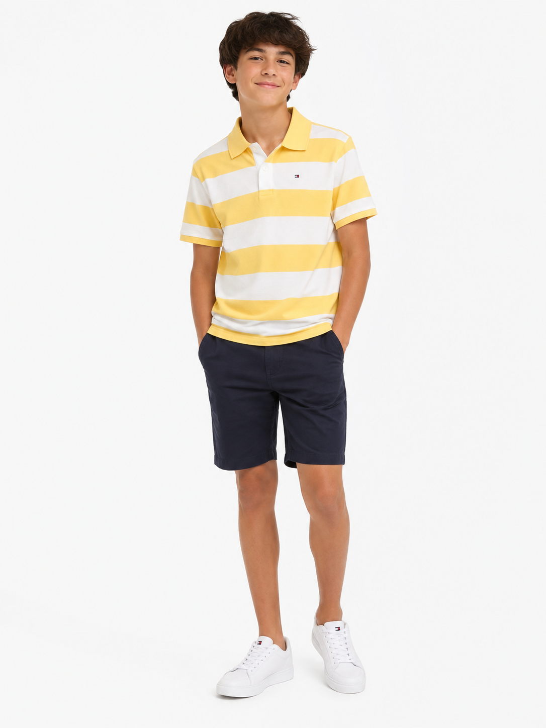 Tommy Hilfiger Men's Short Sleeve Mesh Pique Custom Fit Polo Shirt