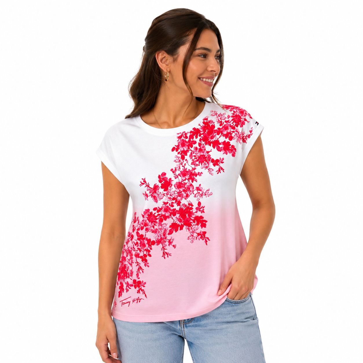 Tommy Hilfiger Ombré Floral-Print Top