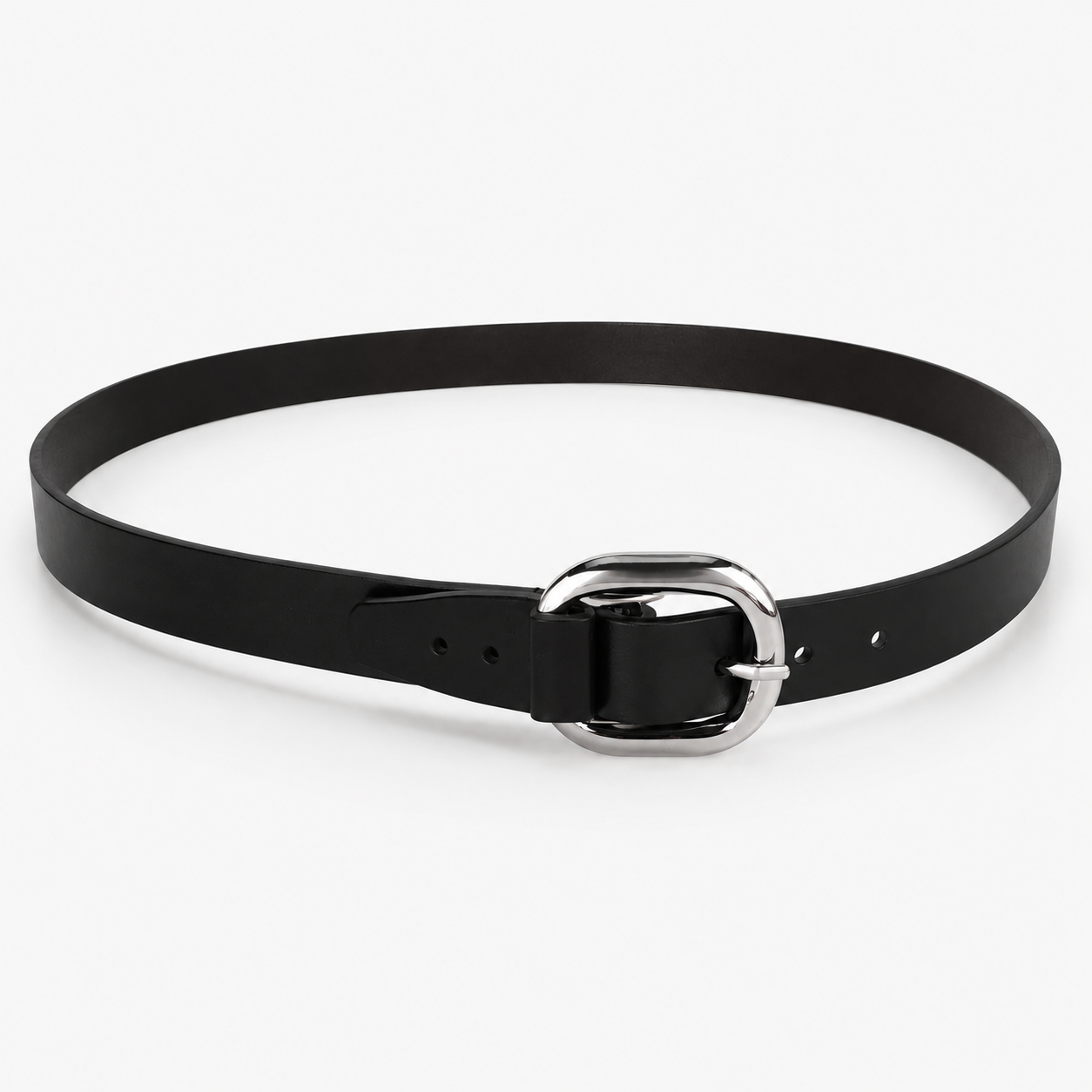 Tommy Hilfiger Oval Buckle Debossed Leather Belt