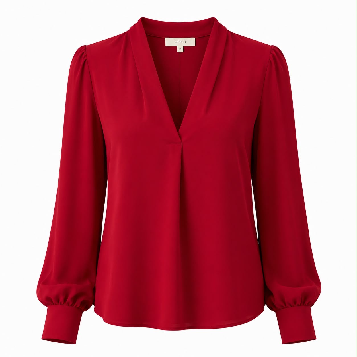 Lush Women for Blouse Plus Neck Roll Tab Sleeve Blouse