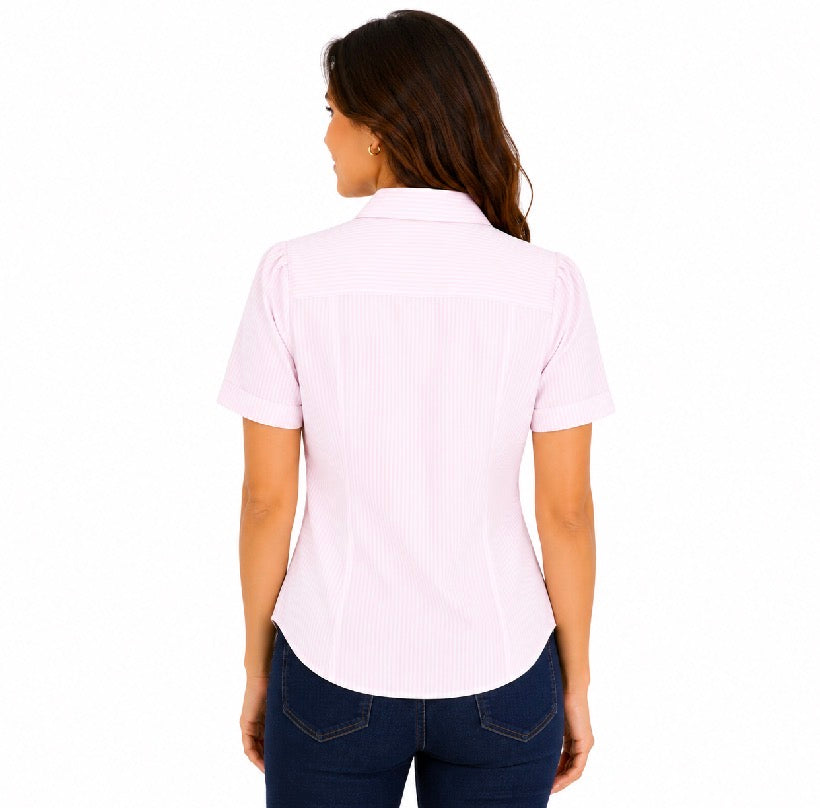 TOMMY HILFIGER-Short-Sleeve Striped Oxford Shirt