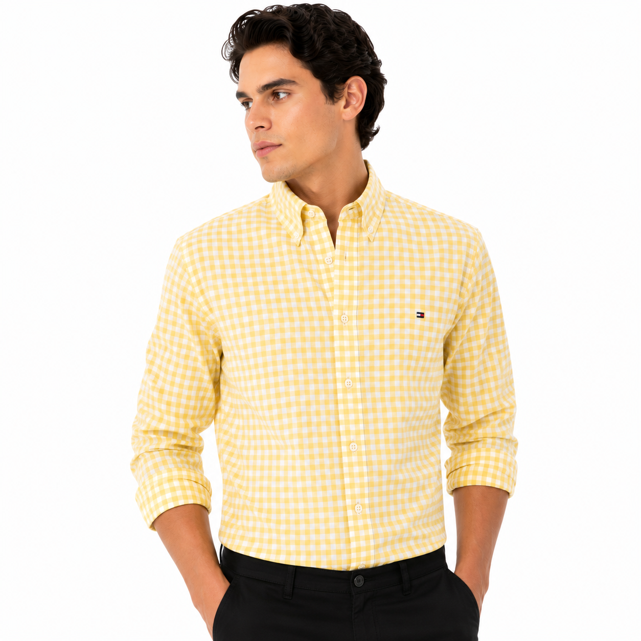 Tommy Hilfiger -Slim Fit Stretch Gingham Oxford Shirt