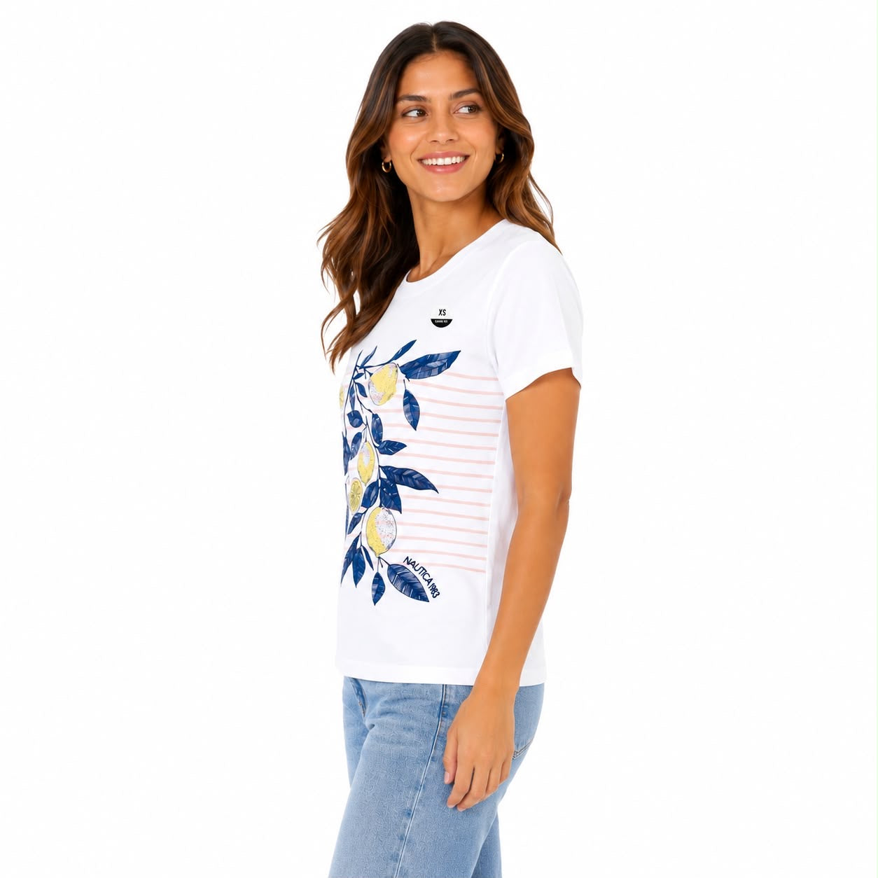 Nautica Stripes And Lemon Graphic T-Shirt