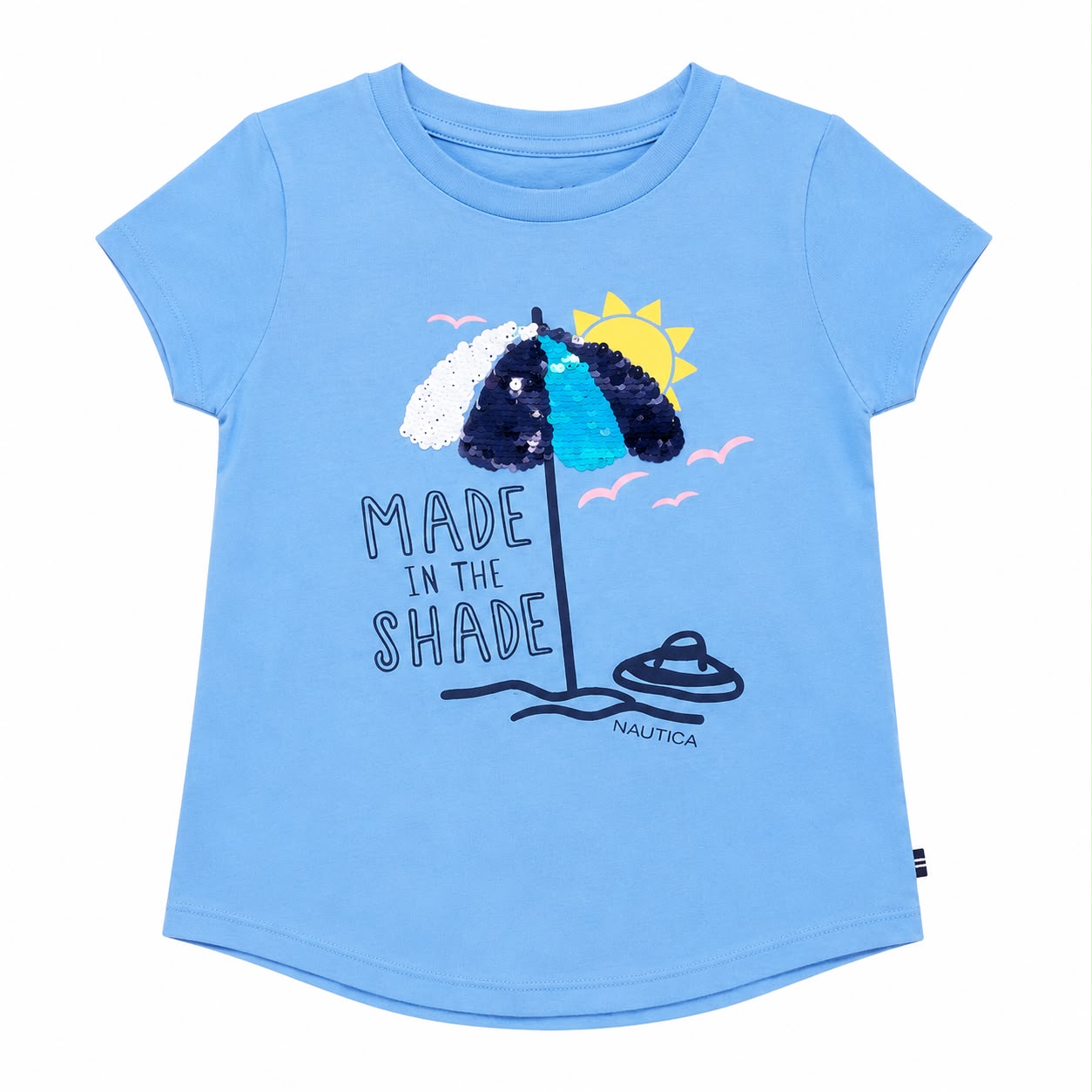 Nautica Girls’ crew neck short-sleeve T-shirt