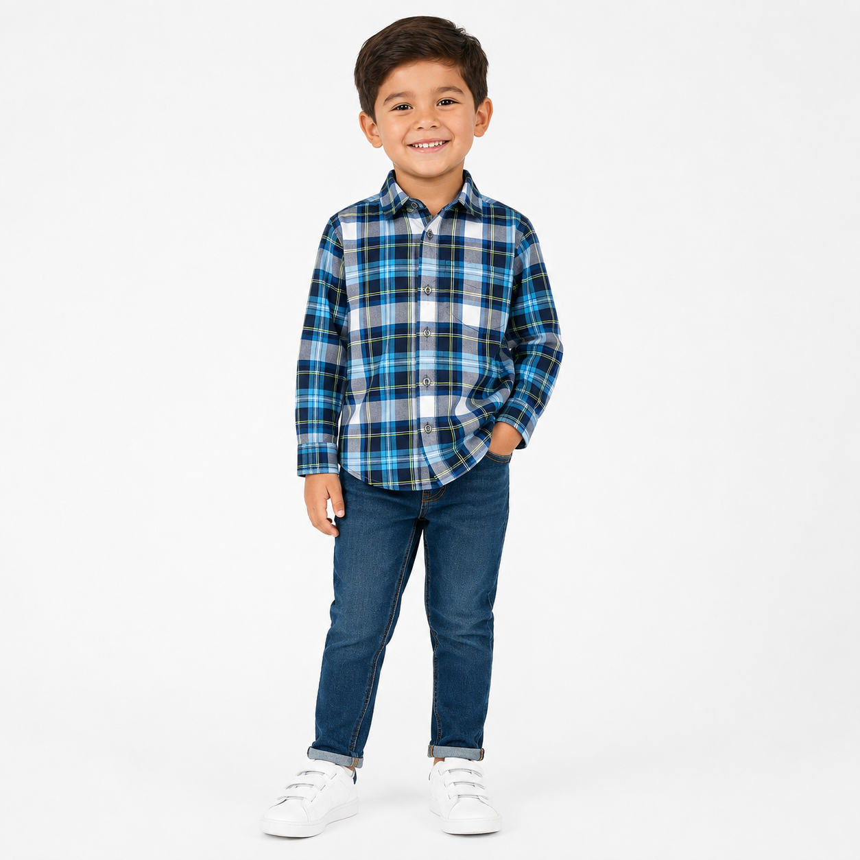 The Children’s Place Baby And Toddler Boys Plaid Poplin Button Up Shirt