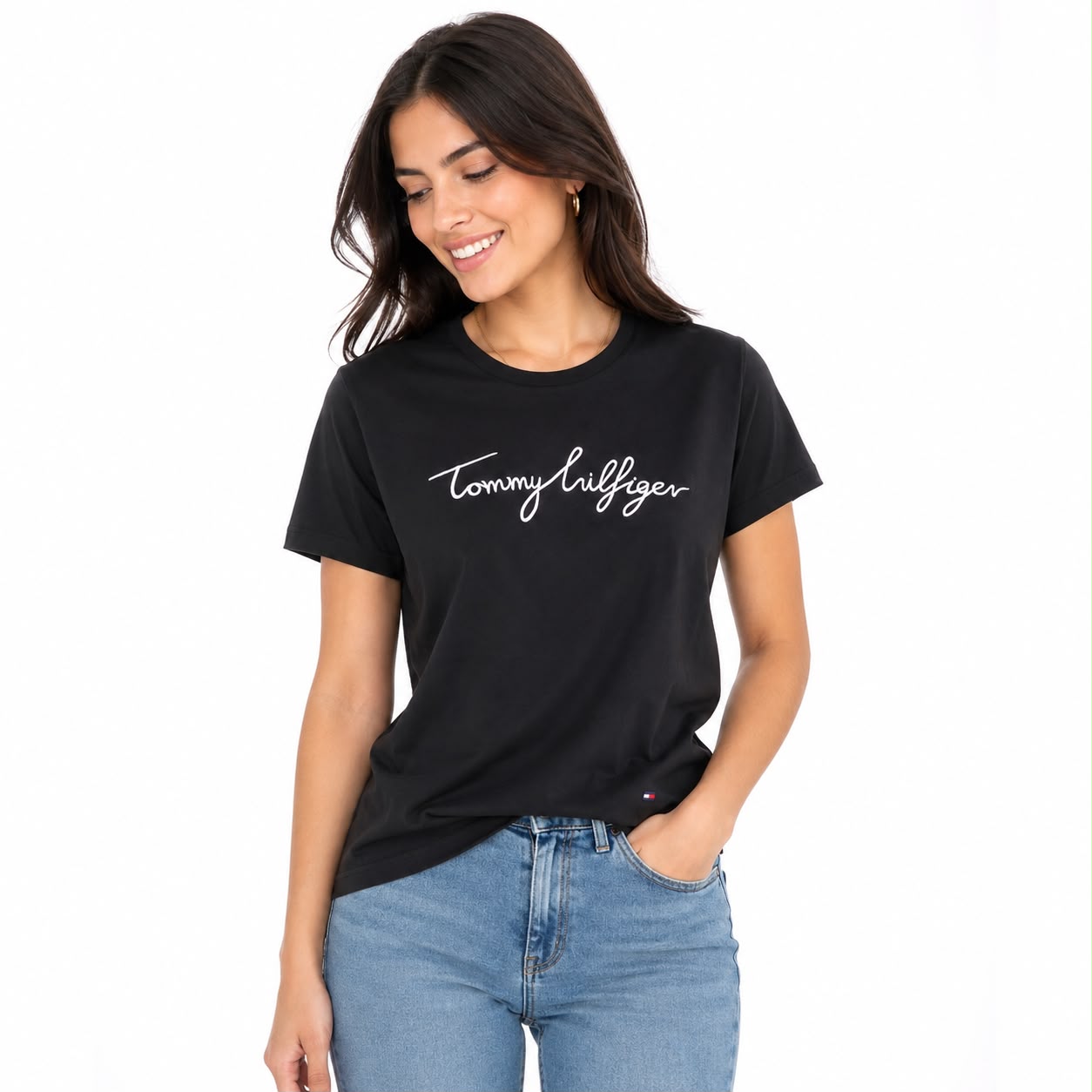 Tommy Hilfiger Embroidered Signature Crewneck T-Shirt