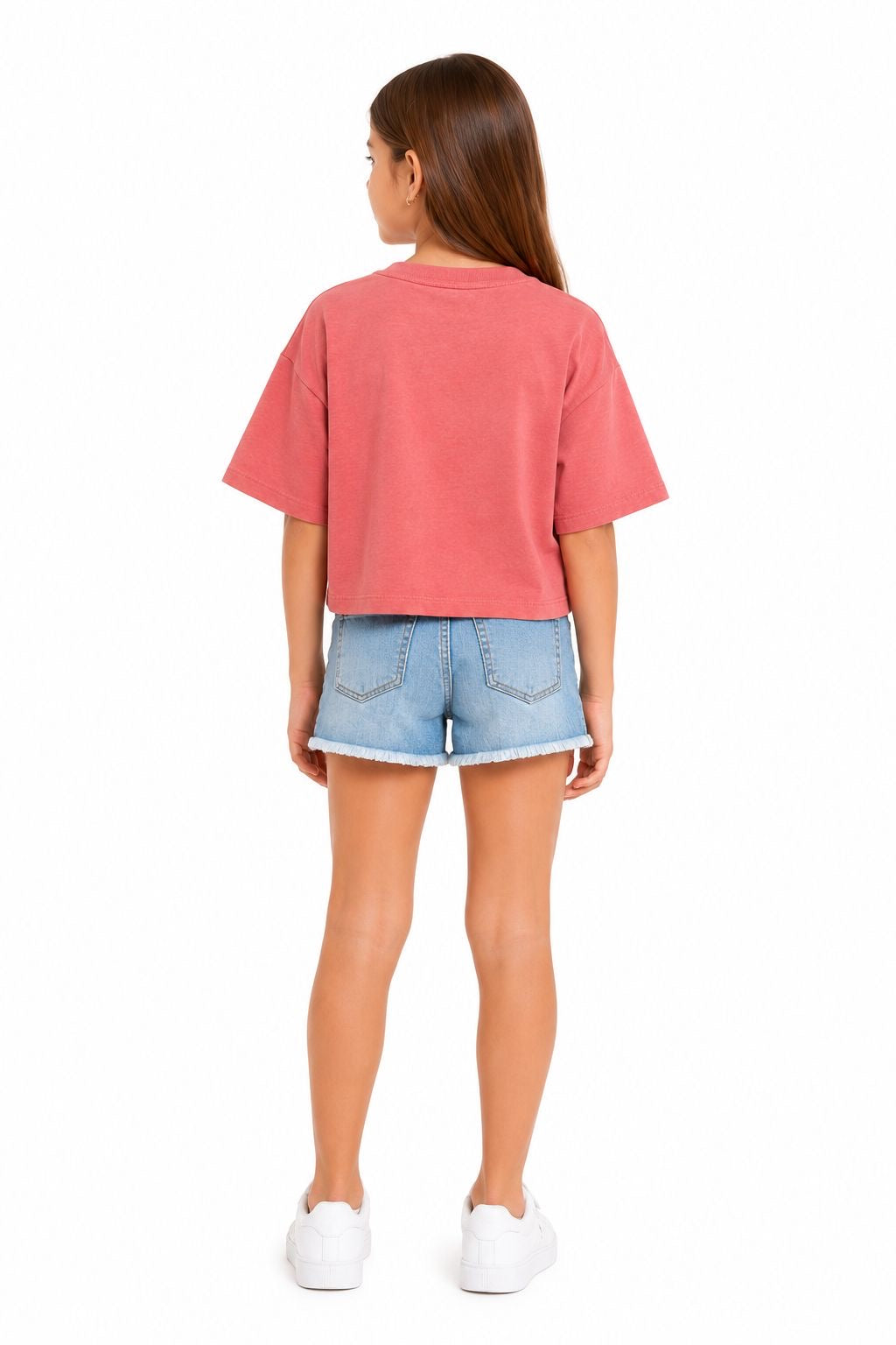 Jessica Simpson-Short crop top style coral pink