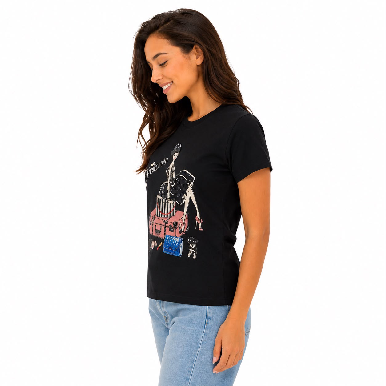 Vinizbena Black graphic t-shirt from the Vinizbene brand Women’s