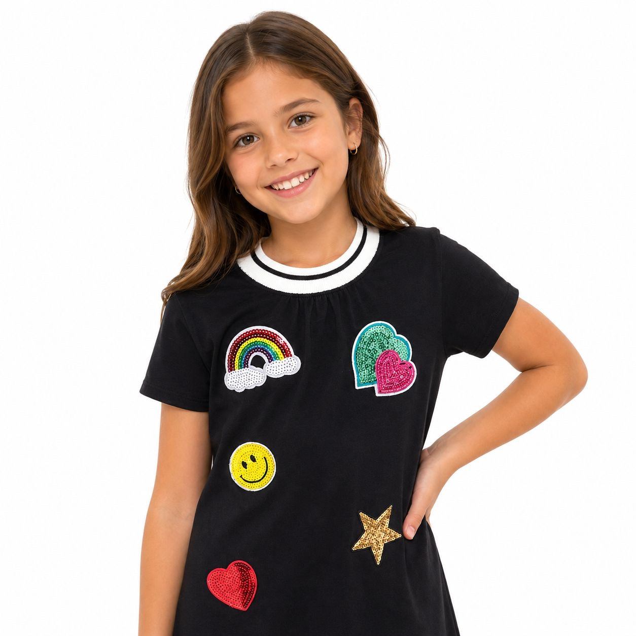 DREAM GIRL-T-shirt dress in black from the Dreamgirl brand