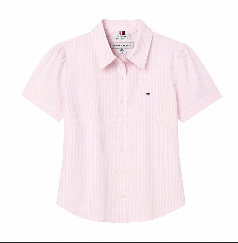 TOMMY HILFIGER-Short-Sleeve Striped Oxford Shirt