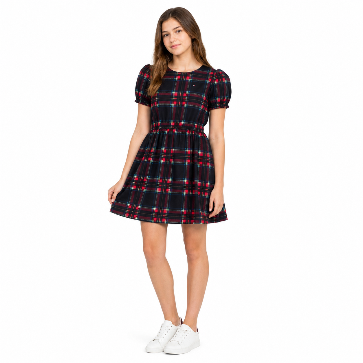 Tommy Hilfiger Kids' Plaid Georgette Dress