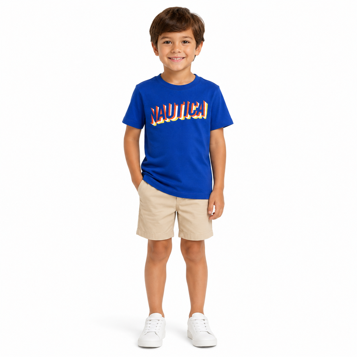 Nautica Little Boys' Logo Graphic T-Shirt