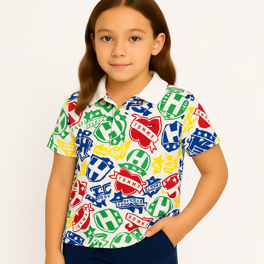 Tommy Hilfiger Typographic Print Polo T-shirt