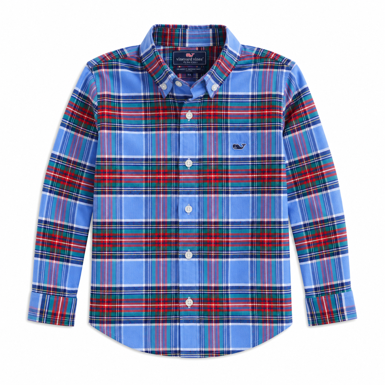 Vineyard Vines brand checkered button shirt.