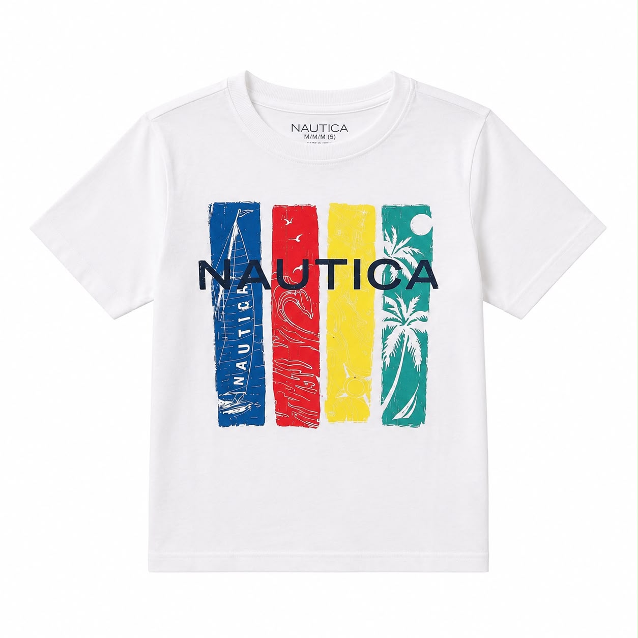 Nautica Boys Tropical Logo T-Shirt