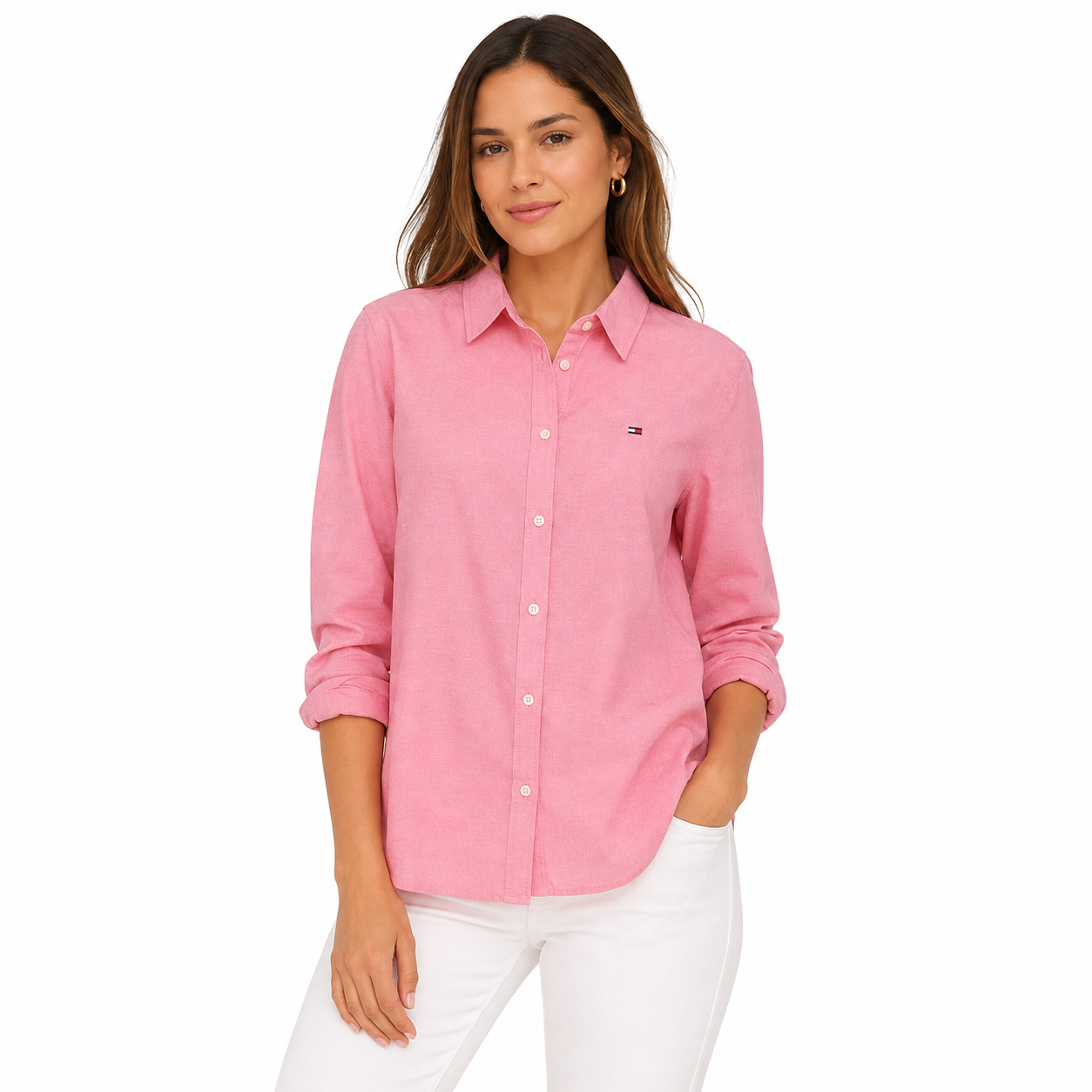 Tommy Hilfiger-Women's long sleeve button shirt