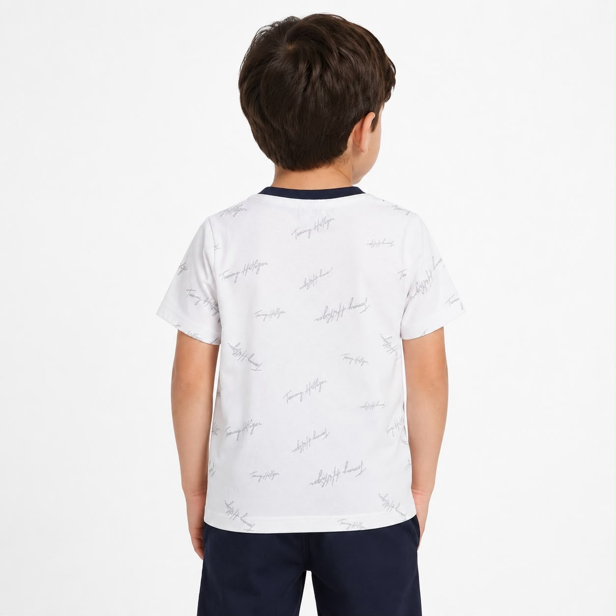 Tommy Hilfiger Kids' Signature Flag Stripe Logo T-Shirt