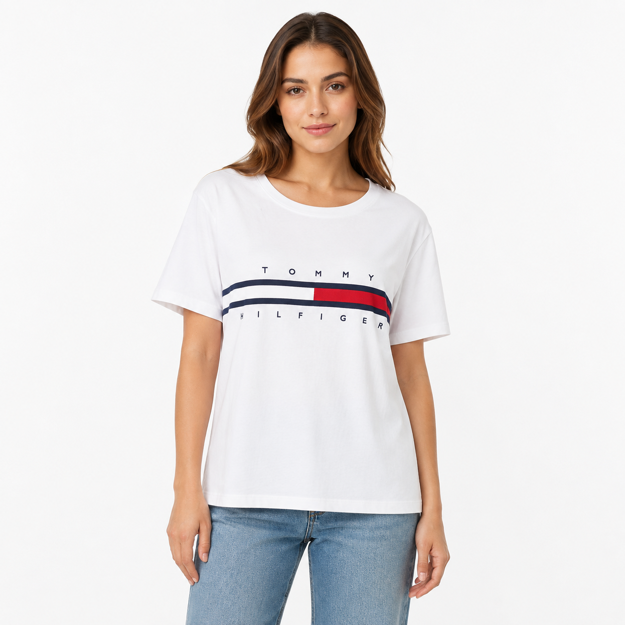 TOMMY HILFIGER-White t-shirt from the Tommy Hilfiger brand