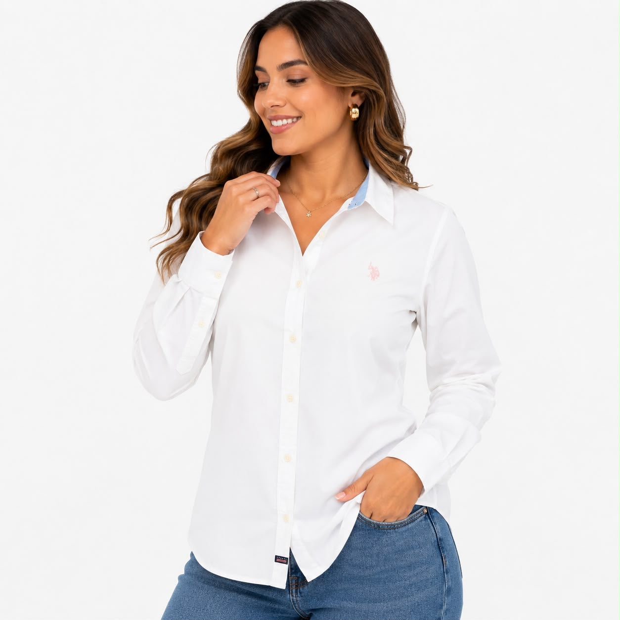 US Polo ASSN Solid Poplin Woven Shirt