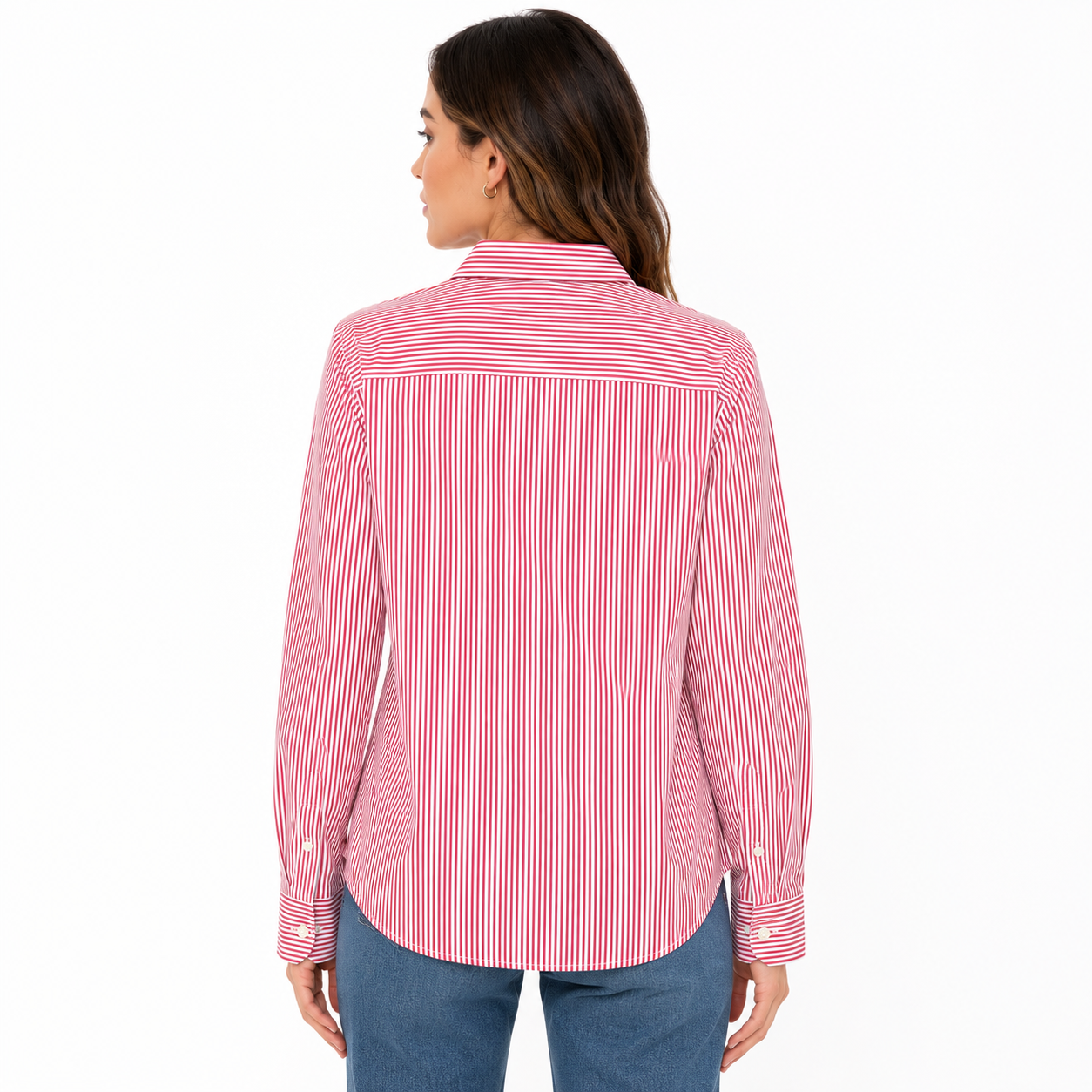 Polo Ralph Lauren shirt features a red and white vertical stripe pattern