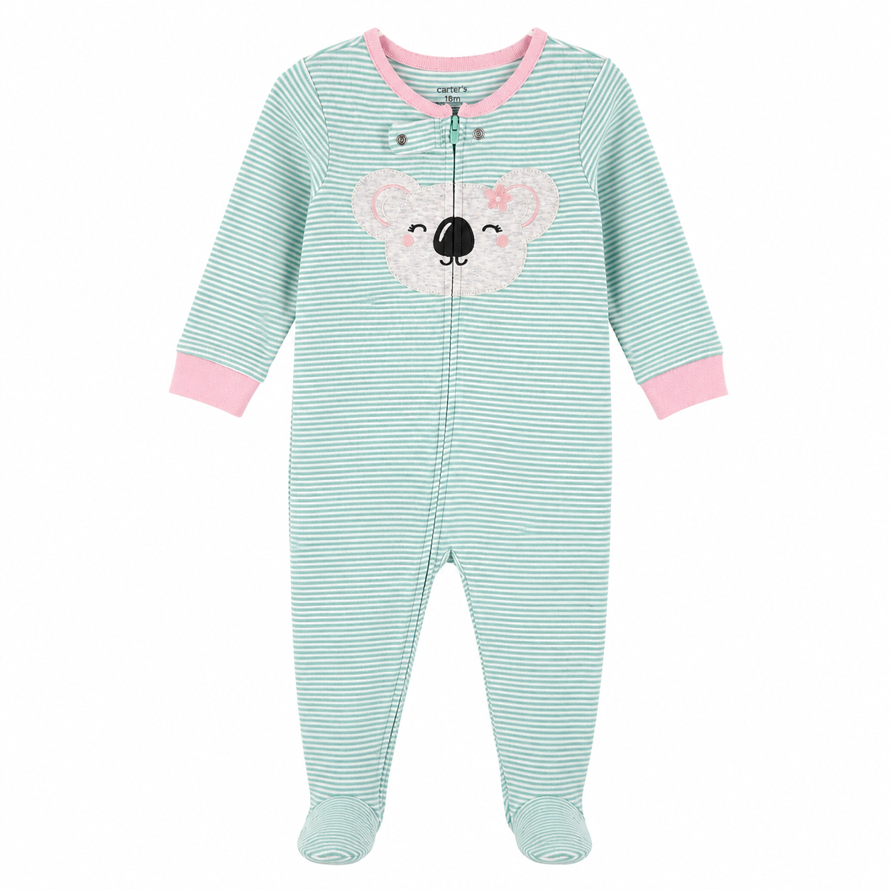 Carter's Little Girls' Cozy Koala Footed Coverall