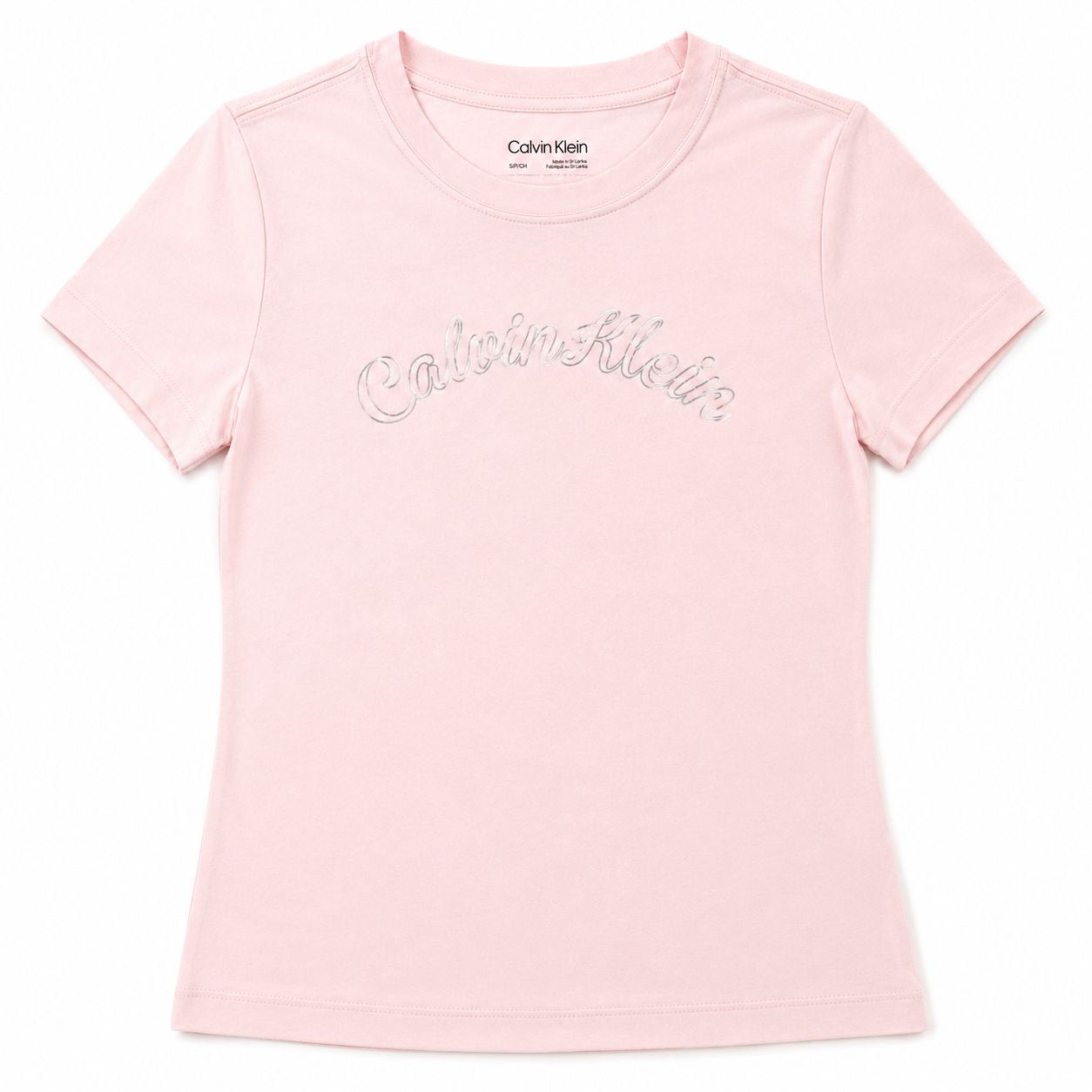 Calvin Klein Slim Cotton Modal Foil Logo Tee Women’s