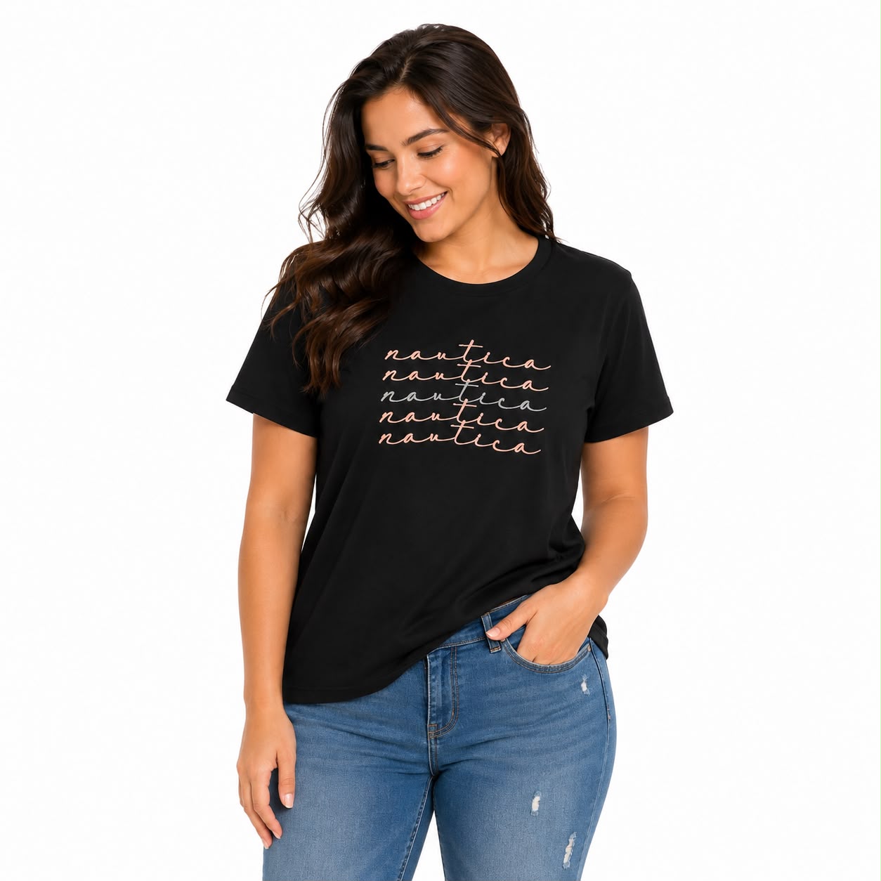 Nautica Glitter Graphic T-Shirt
