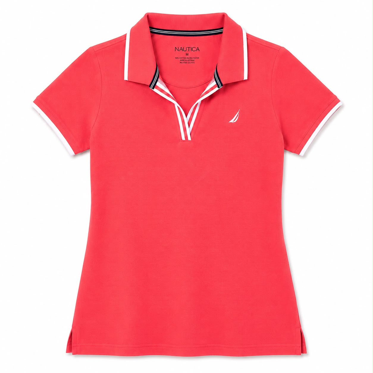 Nautica Polo Ocean con cuello dividido para mujer
