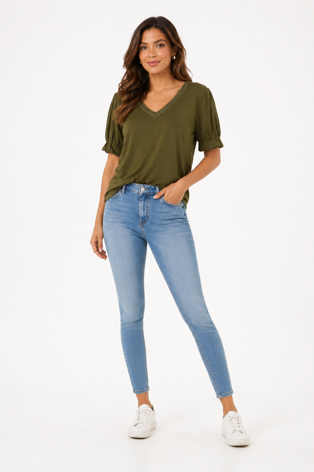 DKNY-V-neck blouse from the DKNY brand