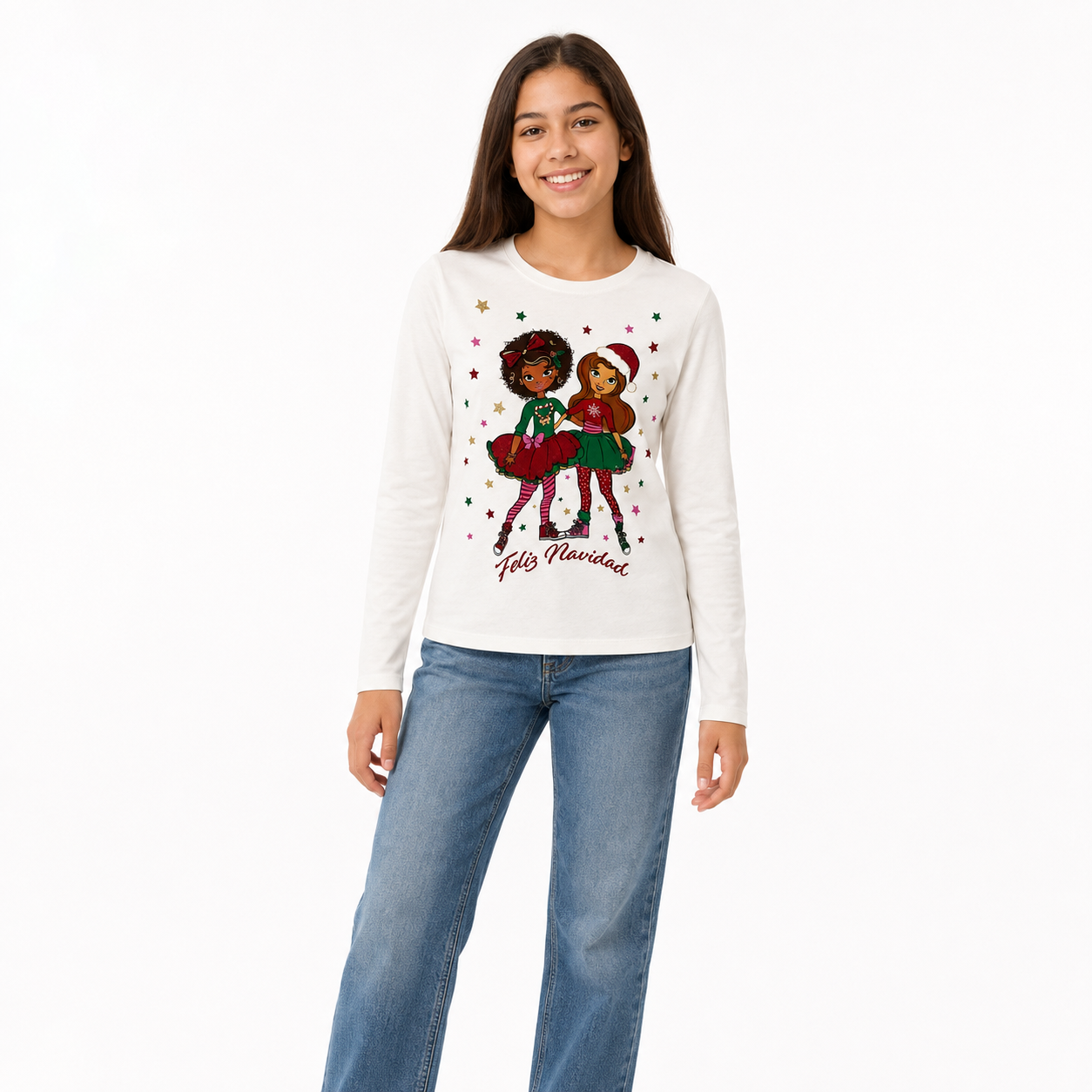 The Children Place Girls Sequin Christmas Cross-Back Top