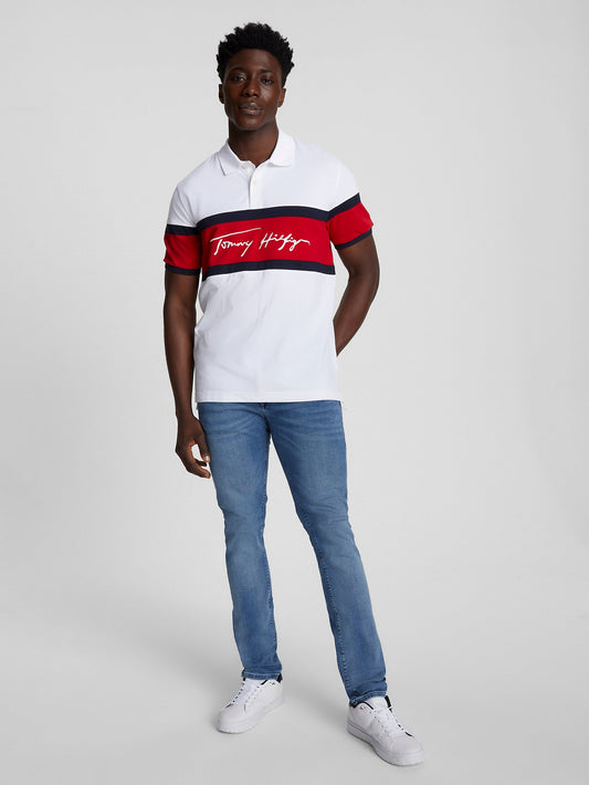 Tommy Hilfiger Slim Fit Colorblock Signature Polo