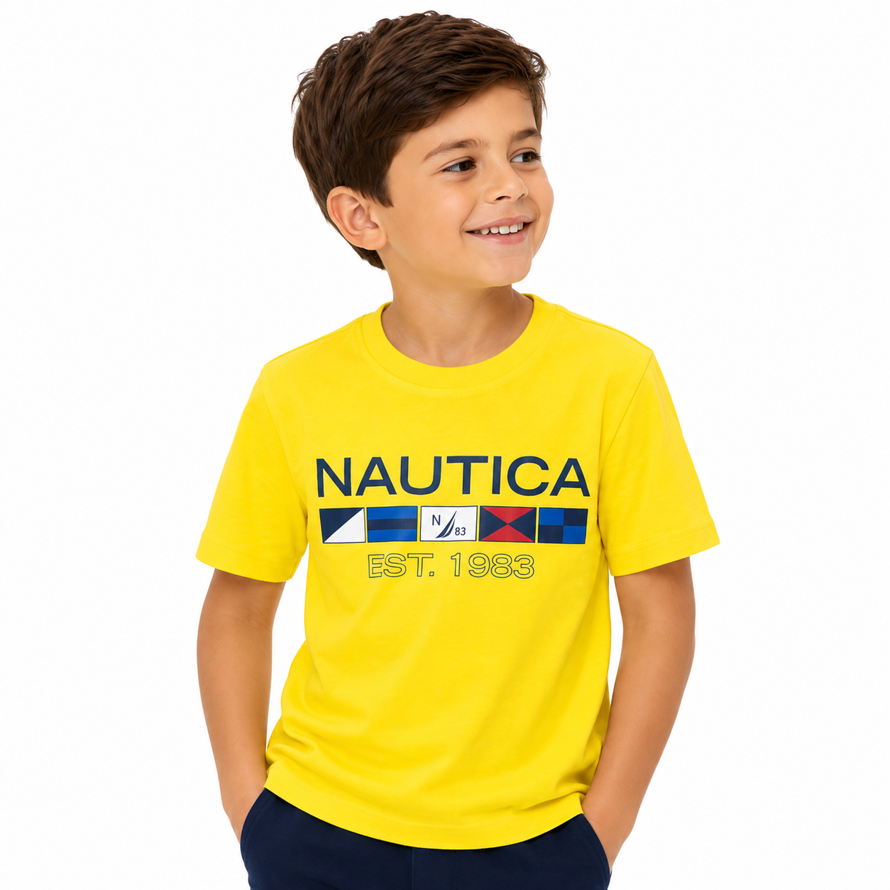 NAUTICA -Boys' Signal Flags Graphic T-Shirt