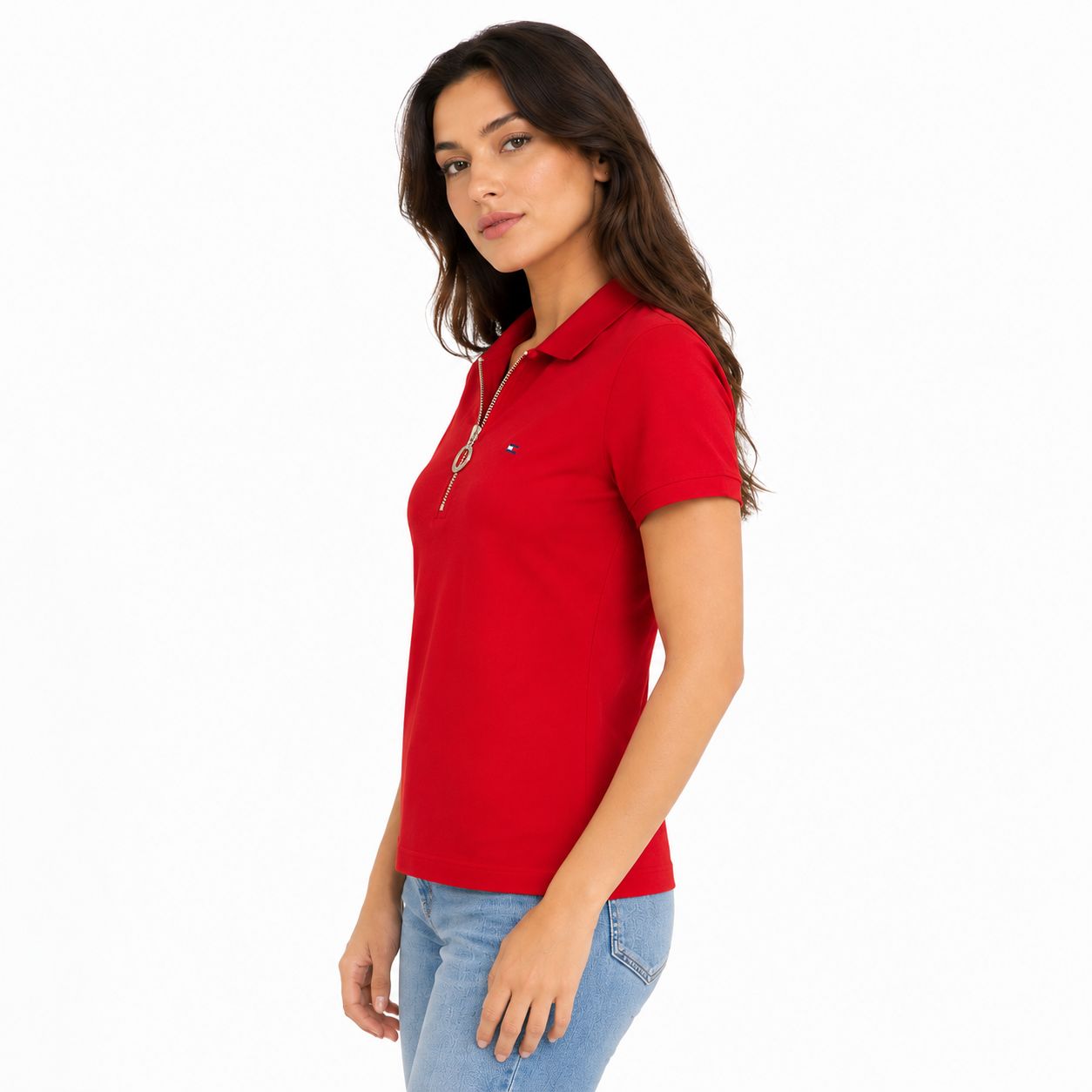 TOMMY HILFIGER-Slim Fit Zip Polo