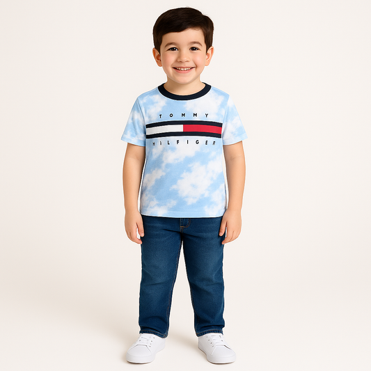 Tommy Hilfiger Kids' Colorblock Flag Stripe T-Shirt