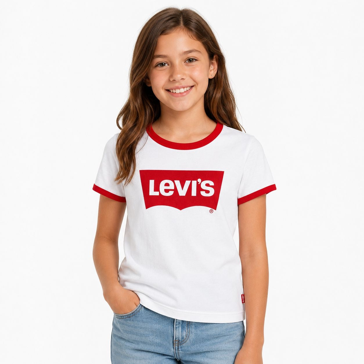 LEVIS-Retro Ringer T-Shirt Big Girls