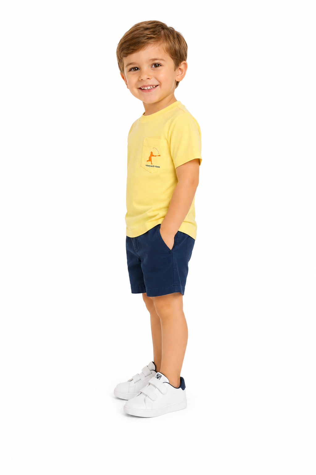 Vineyard Vine-Camiseta de manga corta con bolsillo y estampado de ballena de béisbol