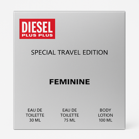 Diesel Plus Plus Feminine Eau de Toilette 75ml Spray + 100ml B/L + 30ml EDT Spray Set